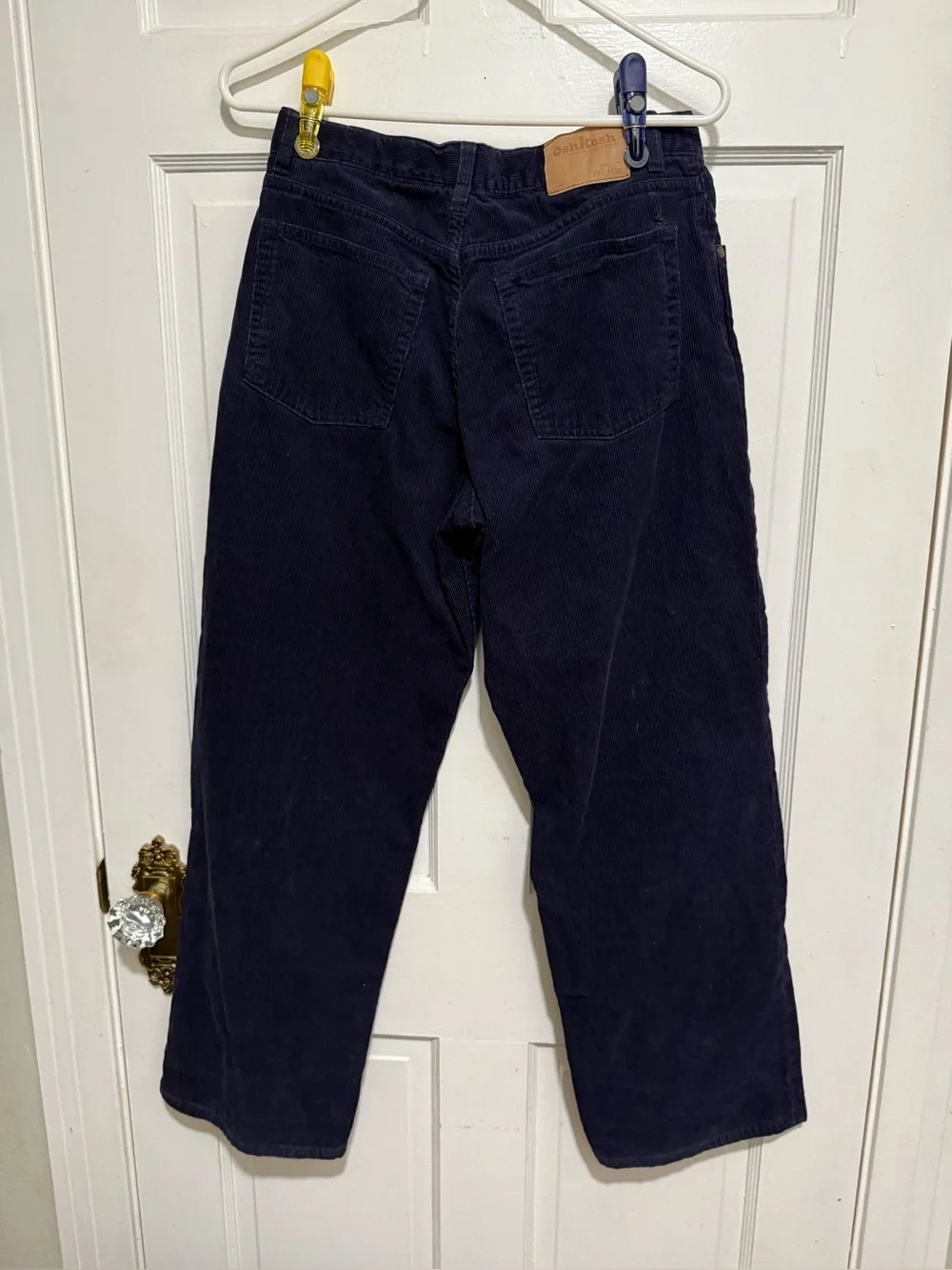 Boys Navy Blue Oshkosh Corduroy Pants Size 16 Vintage Fall Winter